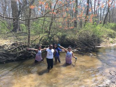 photo from a stream clean up event