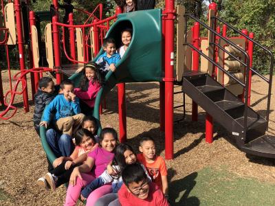 Second graders enjoy the fall weather